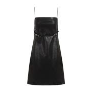 Zwart Lamsleren Mini Jurk Givenchy , Black , Dames