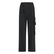 Cargo-stijl Wijde Broek | Zwart Jane Lushka , Black , Dames