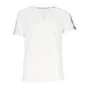 Wit Logo T-shirt Moschino , White , Heren