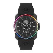 The $kull King Rainbow Horloge Philipp Plein , Black , Heren