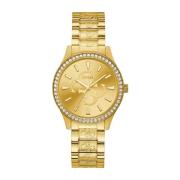 Anna Goud Quartz Analoog Horloge Guess , Yellow , Dames