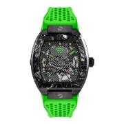 Neon Lime Skeleton Sport Horloge Philipp Plein , Green , Heren