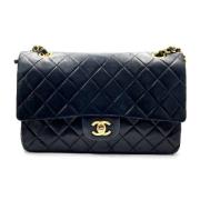 Pre-owned Leather chanel-bags Chanel Vintage , Black , Dames