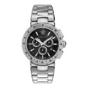 Mystique Sport Chronograaf Roestvrijstalen Armband Versace , Gray , He...