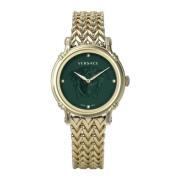 Safety Pin Gem Horloge Roestvrij Staal Versace , Yellow , Dames
