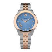 Audrey Roestvrijstalen Armbandhorloge Versace , Gray , Dames