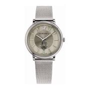 V Circle Manifest Horloge Roestvrij Staal Versace , Gray , Dames