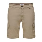 Cargo Bermuda Shorts voor Mannen Only & Sons , Beige , Heren