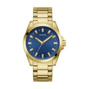 Champ Goud Blauw Quartz Horloge Guess , Yellow , Heren