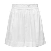 Linnen Tokyo Hoge Taille Bermuda Mix Only , White , Dames