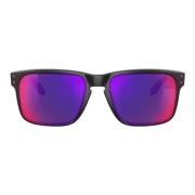 Sportieve Zonnebril Zwart Rood Iridium Oakley , Black , Heren