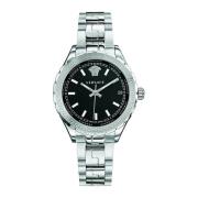 Lady D/Blk B/ Tonneau Horloge Versace , Gray , Dames