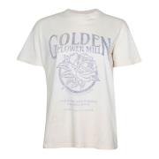 Vintage Wit Crew Neck T-shirt Golden Goose , White , Dames