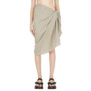 Geruite Sarong Zwemkleding Ziah , Beige , Dames