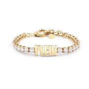 Gouden Lettering Roestvrijstalen Armband Philipp Plein , Yellow , Dame...