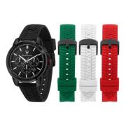 Successo Chronograaf Siliconen Armband Horloge Maserati , Multicolor ,...