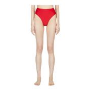 Retro High Waist Bikini Bottoms Ziah , Red , Dames