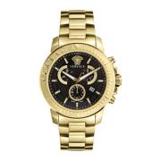Nieuwe Chrono Chronograaf Horloge Versace , Yellow , Heren