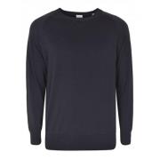 Zwarte Crew Neck Katoenen Trui Aspesi , Black , Heren