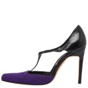 Pre-owned Leather heels Manolo Blahnik Pre-owned , Purple , Dames