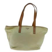 Pre-owned Fabric totes Prada Vintage , Beige , Dames