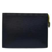 Pre-owned Leather clutches Louis Vuitton Vintage , Blue , Dames