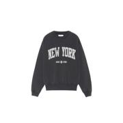 New York University Sweater Contrast Print Anine Bing , Black , Dames