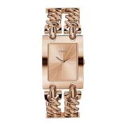 Elegant Heavy Metal Rosegold Watch Guess , Brown , Dames