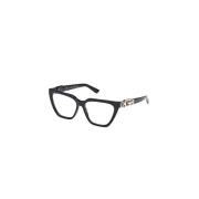 Cat-eye Bril met Kettingdetail Guess , Black , Dames