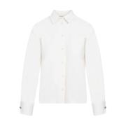 Witte Wollen Overhemdjasje Max Mara , White , Dames