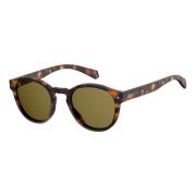 Havana/Brown Green Zonnebril Polaroid , Brown , Unisex