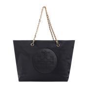 Zwarte Chain Tote Tas Tory Burch , Black , Dames