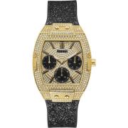 Zwart en goud armbandhorloge Guess , Yellow , Dames