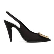 Sulpice Slingback Pumps met Gouden Detail Saint Laurent , Black , Dame...