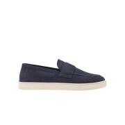 Blauwe Suède Loafers Scarosso , Blue , Heren