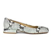 Python Effect Ballerina Flats Bottega Veneta , Green , Dames