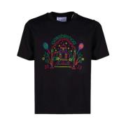 Regenboogkrijt Tempel T-shirt Casablanca , Black , Heren