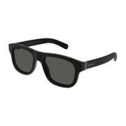 Zonnebril met platte bovenkant en webdetail Gucci , Black , Unisex