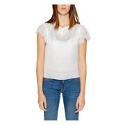 Korte Mouw Damesblouse Collectie Guess , White , Dames