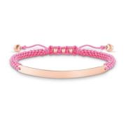 Roze/Goud Armband, 925 Zilver, Nylon Thomas Sabo , Multicolor , Dames