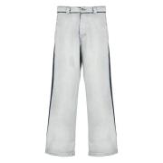 Lichtblauwe Katoenen Jeans met Contrasterende Details Maison Margiela ...