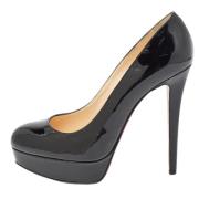 Pre-owned Leather heels Christian Louboutin Pre-owned , Black , Dames