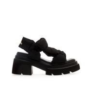 Zwarte Sandalen met Rubberen Zool Elena Iachi , Black , Dames