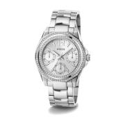 Ritzy Multifunctioneel Roestvrijstalen Horloge Guess , Gray , Dames