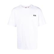 Witte Losse Low Band T-Shirt Gcds , White , Heren