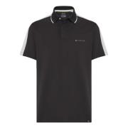 Polo in performance piqué Boggi Milano , Black , Heren