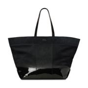 East West Maxi Shopping Bag Ami Paris , Black , Dames