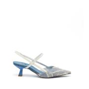 Jeans Stoffen Slingback Pumps Roberto Festa , Blue , Dames