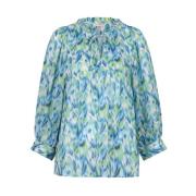 Blouse met Wijde Mouwen en Bayside Print Esqualo , Multicolor , Dames