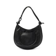 Zwarte Leren Handtas Demi S Zanellato , Black , Dames